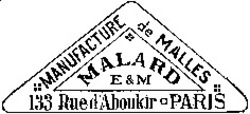 Міжнародна реєстрація торговельної марки № 1100216: MANUFACTURE de MALLES MALARD E&M 133 Rue d'Aboukir PARIS