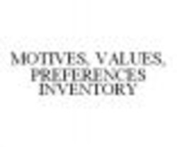 Міжнародна реєстрація торговельної марки № 1109731: MOTIVES, VALUES, PREFERENCES INVENTORY
