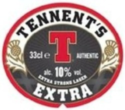 Міжнародна реєстрація торговельної марки № 1111299: TENNENT'S EXTRA T EXTRA STRONG LAGER