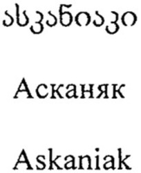 Міжнародна реєстрація торговельної марки № 1162277: Askaniak