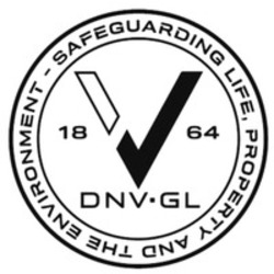 Міжнародна реєстрація торговельної марки № 1268404: DNV-GL 1864 SAFEGUARDING LIFE, PROPERTY AND THE ENVIRONMENT