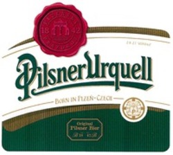 Міжнародна реєстрація торговельної марки № 1285343: Pilsner Urquell BORN IN PLZEN CZECH Original Pilsner Bier 1842