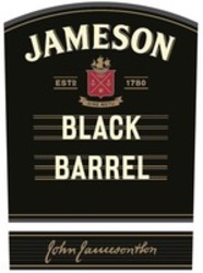 Міжнародна реєстрація торговельної марки № 1509963: JAMESON BLACK BARREL ESTD 1780 SINE METU John Jameson & Son