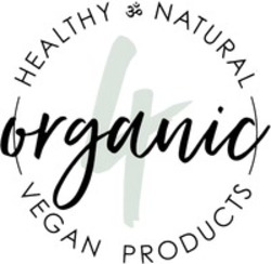 Міжнародна реєстрація торговельної марки № 1665730: 4 organic HEALTHY & NATURAL VEGAN PRODUCTS