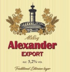 Міжнародна реєстрація торговельної марки № 1740581: ALeCoq Alexander EXPORT Traditional Estonian lager ALC 5,2% VOL