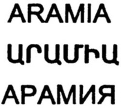 Міжнародна реєстрація торговельної марки № 1773122: ARAMIA