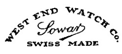 Міжнародна реєстрація торговельної марки № 186497: WEST END WATCH Co. Sowar SWISS MADE