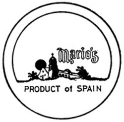 Міжнародна реєстрація торговельної марки № 402606: Mario's PRODUCT of SPAIN