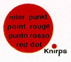Міжнародна реєстрація торговельної марки № 579719: roter punkt Knirps