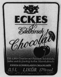 Міжнародна реєстрація торговельної марки № 599165: ECKES Edelkirsch Chocolat