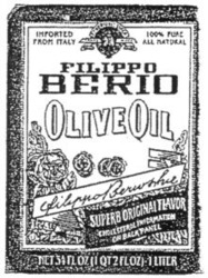 Міжнародна реєстрація торговельної марки № 609898: FILIPPO BERIO OLIVE OIL