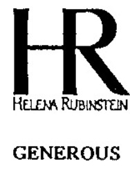 Міжнародна реєстрація торговельної марки № 628467: HR HELENA RUBINSTEIN GENEROUS