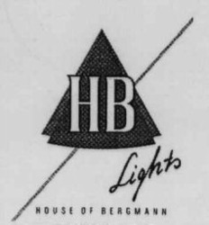 Міжнародна реєстрація торговельної марки № 630226: HB Lights HOUSE OF BERGMANN