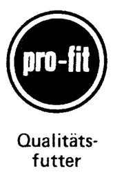 Міжнародна реєстрація торговельної марки № 640615: pro-fit Qualitäts-futter