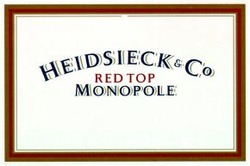Міжнародна реєстрація торговельної марки № 655388: HEIDSIECK & Co RED TOP MONOPOLE