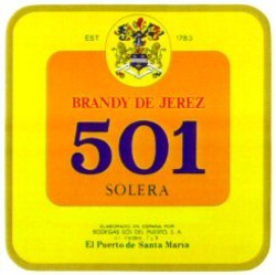 Міжнародна реєстрація торговельної марки № 700279: BRANDY DE JEREZ 501 SOLERA