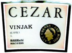 Міжнародна реєстрація торговельної марки № 744507: CEZAR VINJAK