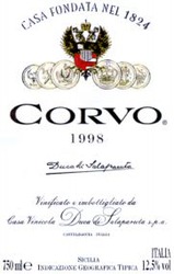 Міжнародна реєстрація торговельної марки № 750553: CORVO 1998 Duca di Salaparuta