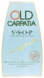 Заявка на торговельну марку № m201814376: old carpatia; vsop; v.s.o.p; making great alcohol is easy; all you need is a great-grandfather and a father who have dedicated their lives to it; jean paul camus; very superior old pale