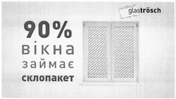 Заявка на торговельну марку № m201509213: 90% вікна займає склопакет; glastrosch