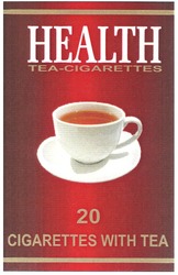 Заявка на торговельну марку № m200902169: health; tea - cigarettes; 20 cigarettes with tea