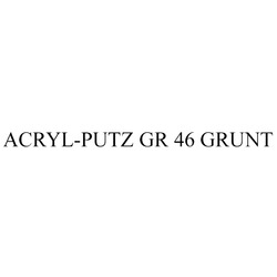 Свідоцтво торговельну марку № 346595 (заявка m202205192): acryl-putz gr 46 grunt»
