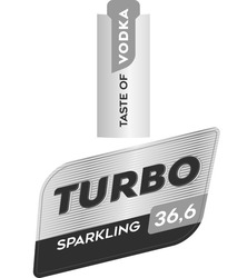 Заявка на торговельну марку № m201818010: turbo sparkling 36,6; 366; taste of vodka