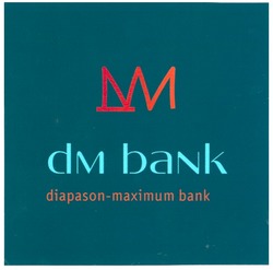 Свідоцтво торговельну марку № 120144 (заявка m200813478): дм; dm bank; diapason-maximum bank