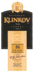Заявка на торговельну марку № m201917420: superior; к; о; vip; class; r.g.klinkov; rg; master distiller; cognac distilled and bottled with special care