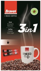 Свідоцтво торговельну марку № 317480 (заявка m202006140): bravos; i need coffee; coffee creamer cane sugar 3 in 1; harmonic taste; harmonicus iz; kave kremesito nadcukor