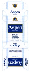 Свідоцтво торговельну марку № 197523 (заявка m201414214): aspen; export; king size; house of macdonald; 20 filter cigarettes