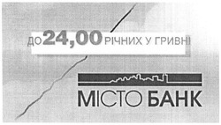 Заявка на торговельну марку № m201511867: до 24,00 річних у гривні; місто банк; містобанк