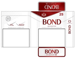 Свідоцтво торговельну марку № 281391 (заявка m201819542): street bond; red selection; international quality since 1902; firm filter; imported tobacco; trusted quality in every pack; 25