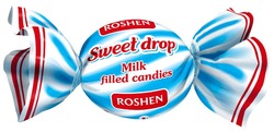 Свідоцтво торговельну марку № 245654 (заявка m201627067): roshen; sweet drop; milk filled candies