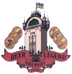 Заявка на торговельну марку № m201817766: beer legend brewery kharkiv 1798