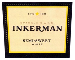 Свідоцтво торговельну марку № 240352 (заявка m201609263): inkerman; sparkling wine; semi-sweet; white; estd 1961