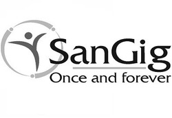 Свідоцтво торговельну марку № 280814 (заявка m201823409): sangig; san gig; once and forever