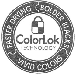 Свідоцтво торговельну марку № 107247 (заявка m200719137): colorlok; technology; faster drying; bolder blacks; vivid colors