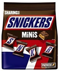 Свідоцтво торговельну марку № 300586 (заявка m201921673): snickers; minis; sharing size; packed; snkr
