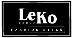 Свідоцтво торговельну марку № 35580 (заявка 2001128547): leko; group; fashion style