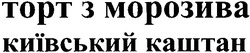 Заявка на торговельну марку № m200618574: торт з морозива; київський каштан