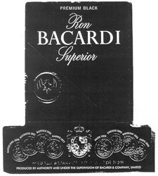 Свідоцтво торговельну марку № 16460 (заявка 96071651): ron, bacardi, superior