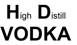 Заявка на торговельну марку № m202208005: hd; high distill vodka
