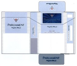 Свідоцтво торговельну марку № 266059 (заявка m201722228): parliament; night blue; original recessed filter; est 1931; fifth avenue new york