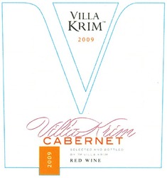 Свідоцтво торговельну марку № 185951 (заявка m201212185): villa krim; 2009; cabernet; red wine; тм