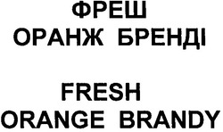 Свідоцтво торговельну марку № 162621 (заявка m201110134): фреш оранж бренді; fresh orange brandy