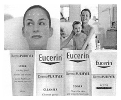 Заявка на торговельну марку № m201206983: eucerin; dermo purifyer; scrub; cleanser; toner; active
