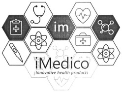 Свідоцтво торговельну марку № 283071 (заявка m201822808): imedico; innovative health products; іт