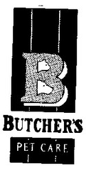 Свідоцтво торговельну марку № 12380 (заявка 94113964): b butcher's pet care; butchers