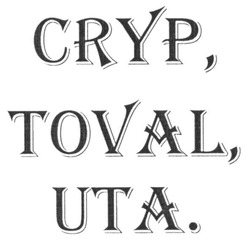 Заявка на торговельну марку № m201730019: cryp, toval, uta.; cryp toval uta